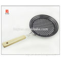 B-010 hot sales popular wooden handle stainless steel bbq plate